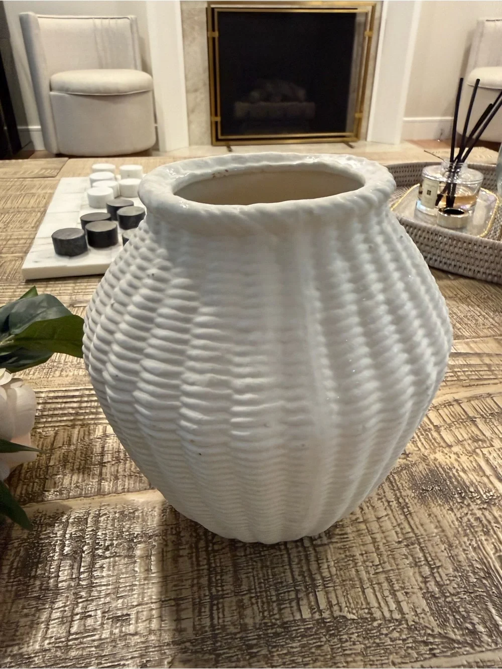 Pottery Barn - Vase and Flower